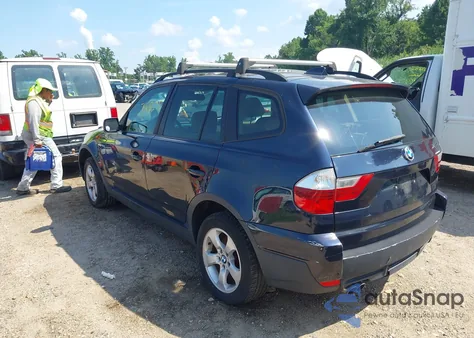 2007 BMW X3 3.0Si z USA, uszkodzony, nr VIN WBXPC93457WF18174